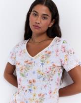 T-Shirt manches courtes imprimé à fleurs