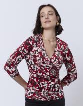Top manches 3/4 imprimé à fleurs