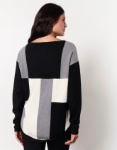 Tunique mi-longue color bloc