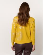 Pull fin imprimé à fleurs