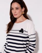 Pull marinière 100% coton rayé