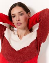 Pull épais color bloc