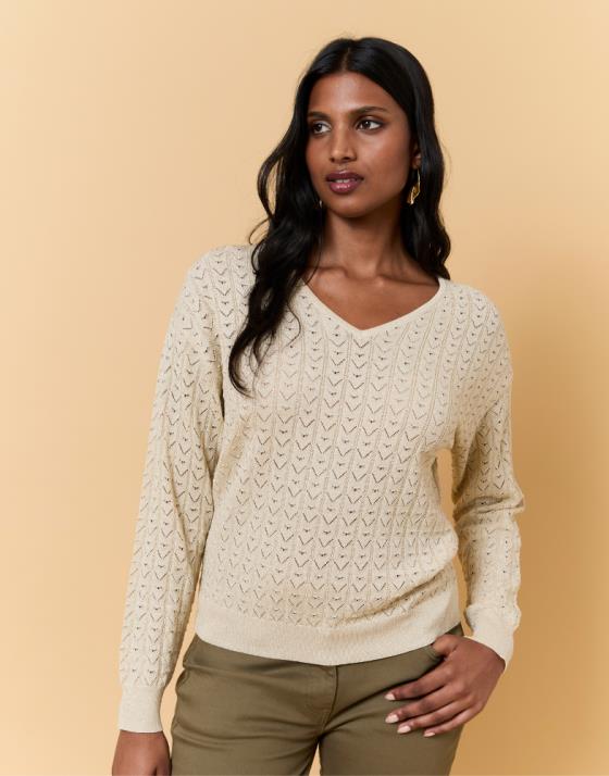 Pull fin brillant