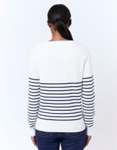 Pull marinière à message