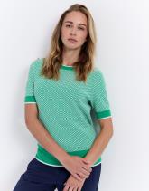 Pull fin bicolore