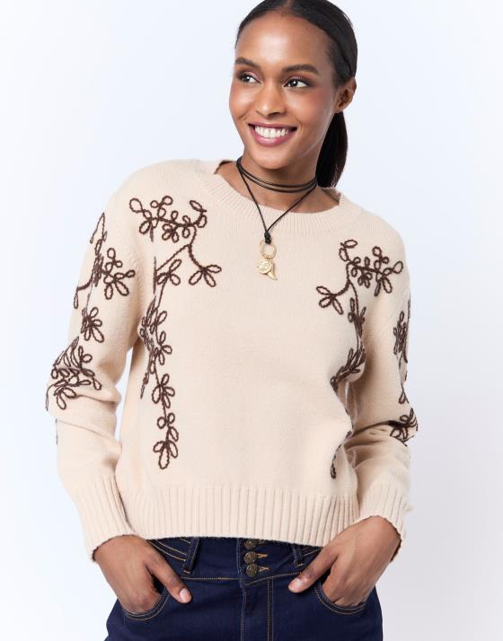 Pull épais bicolore