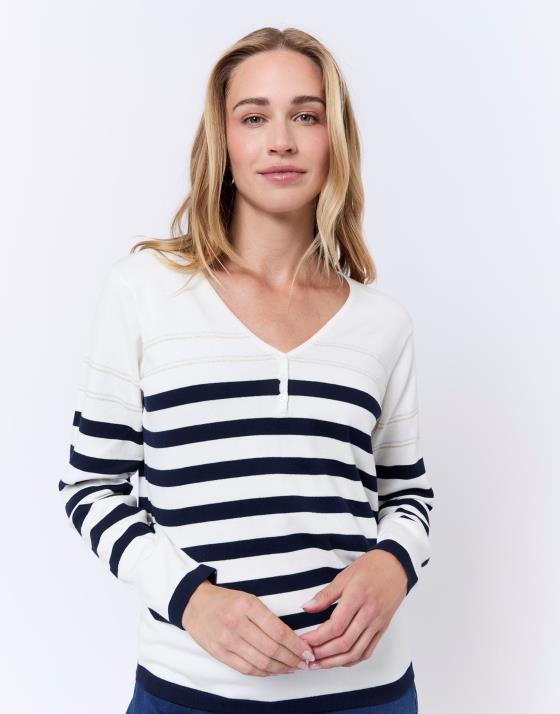 Pull marinière 100% coton rayé