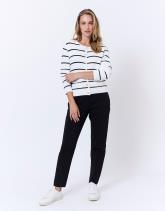 Gilet en mélange coton rayé