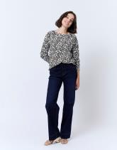 Pull fin imprimé léopard