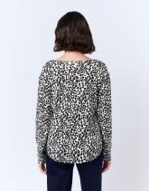 Pull fin imprimé léopard