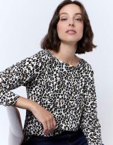 Pull fin imprimé léopard