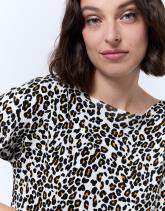 Pull fin imprimé léopard