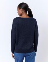 Pull épais en mélange coton bicolore