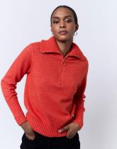 Pull épais en mélange laine uni