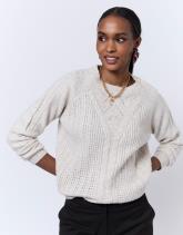 Pull épais en mélange laine uni