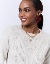 Pull épais en mélange laine uni