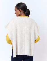 Pull épais court en mélange laine uni