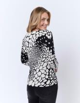 Pull fin en mélange cachemire imprimé