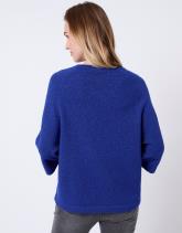 Pull épais court en mélange laine uni