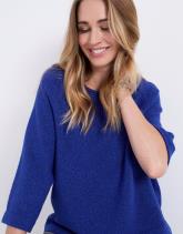 Pull épais court en mélange laine uni