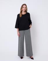 Pull épais court en mélange laine uni