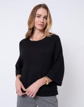 Pull épais court en mélange laine uni