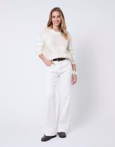 Pull épais en mélange laine bicolore