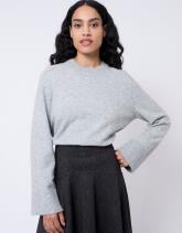 Pull fin en mélange laine uni