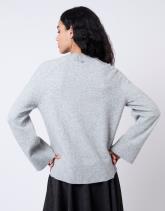 Pull fin en mélange laine uni