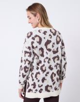 Pull épais mi-long à motifs