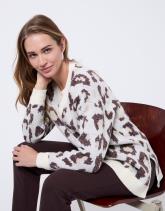 Pull épais mi-long à motifs