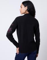 Pull épais en mélange laine à motifs
