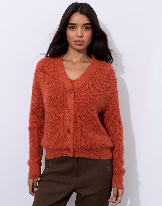 Gilet en mélange mohair uni