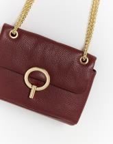 Sac épaule en cuir uni