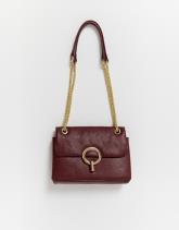 Sac épaule en cuir uni