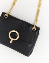 Sac épaule en cuir uni