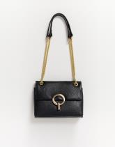 Sac épaule en cuir uni