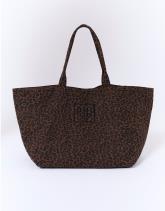 Cabas shopping imprimé léopard