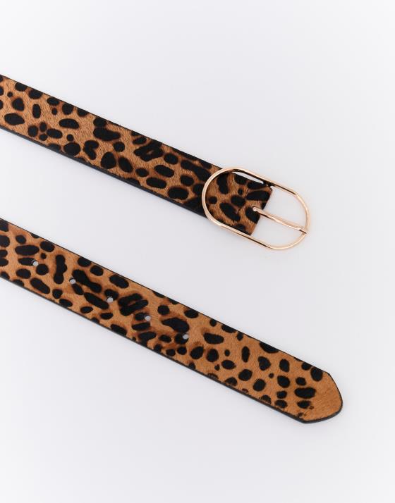 Ceinture moyenne 3-5 cm imprimé léopard