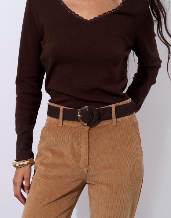 Ceinture moyenne 3-5 cm unie