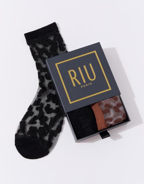 Chaussettes imprimé léopard