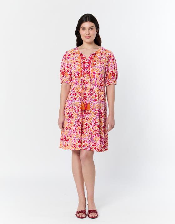 Robe courte imprimé graphique