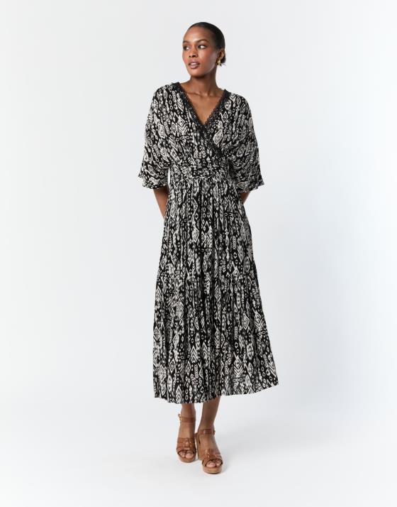 Robe longue imprimé graphique