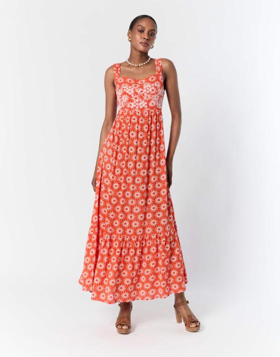Robe longue imprimée