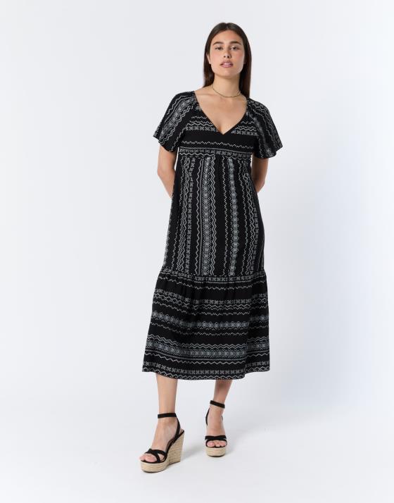 Robe longue imprimée