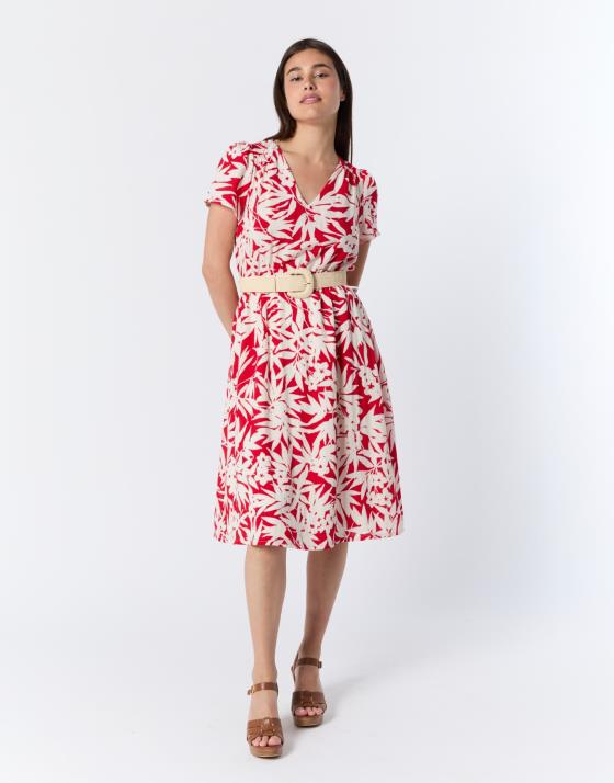 Robe midi imprimé à fleurs