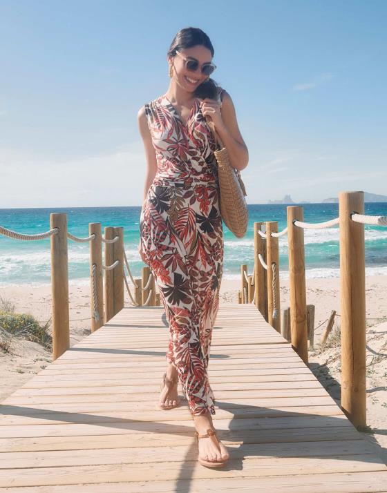 Robe maxi imprimée