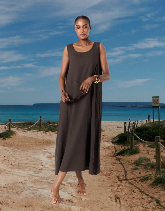 Robe longue unie