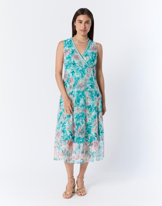 Robe longue imprimé à fleurs