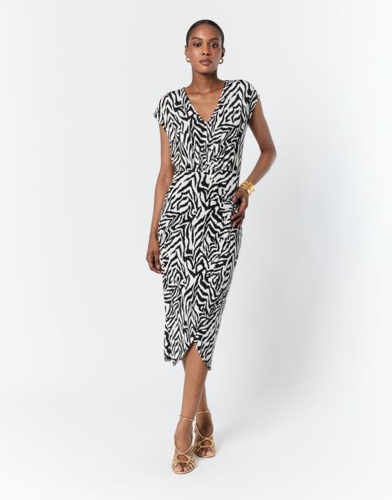 Robe longue imprimé graphique